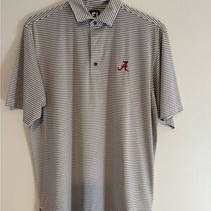 FootJoy Striped Gray Alabama Polo Shirt